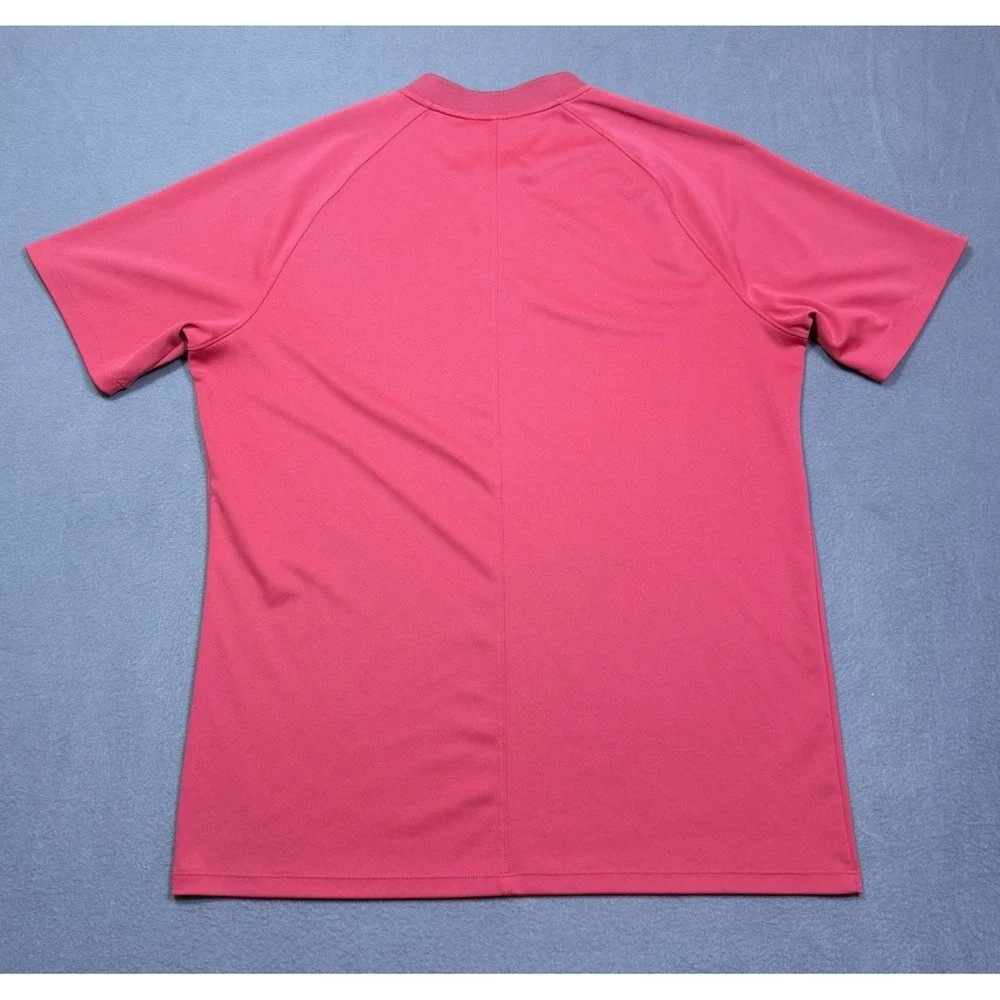 Nike Golf Shirt Mens L Magenta Blade Collar Dri-Fit Athletic Athleisure Active